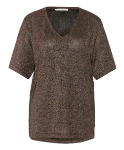 Dames T-shirt bruin