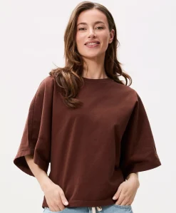 Dames T-shirt bruin