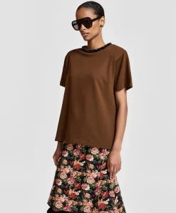 Dames T-shirt bruin