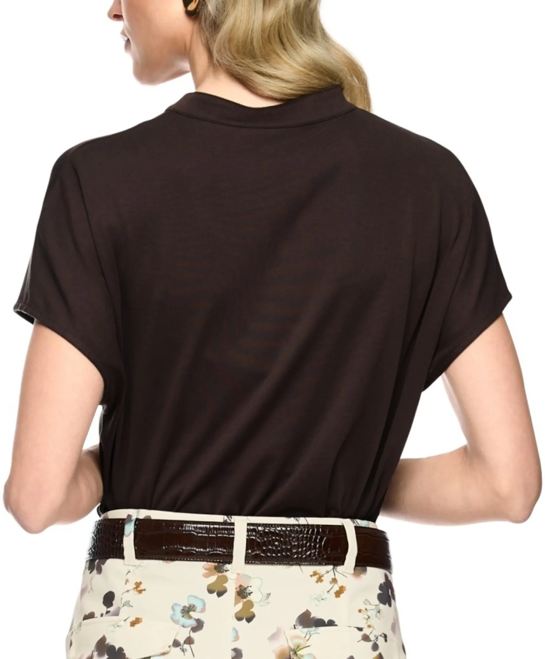 Dames T-shirt bruin