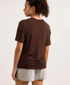 Dames T-shirt bruin