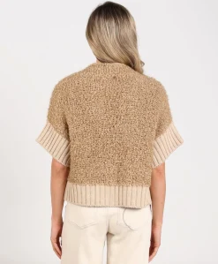 Dames vest beige