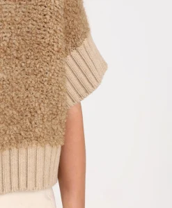 Dames vest beige