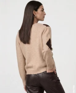 Dames vest beige
