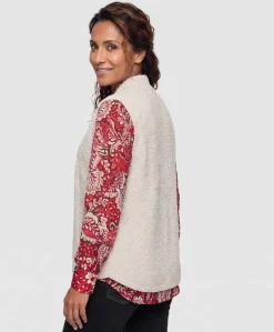 Dames vest beige
