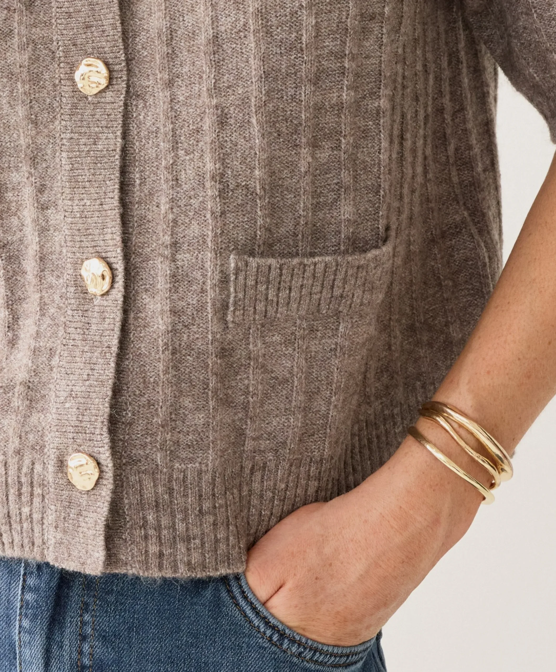 Dames vest beige