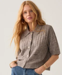 Dames vest beige