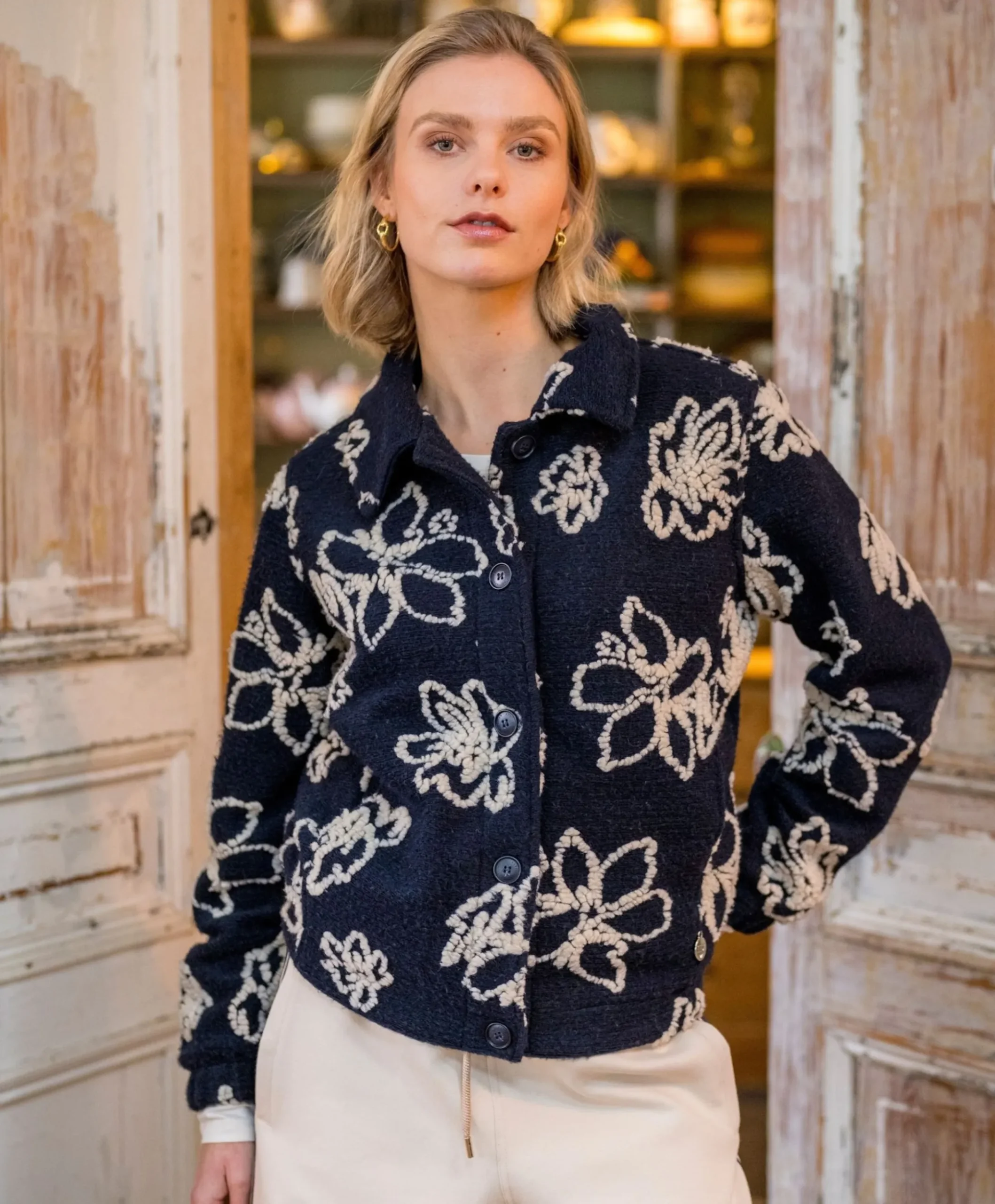 Dames vest blauw