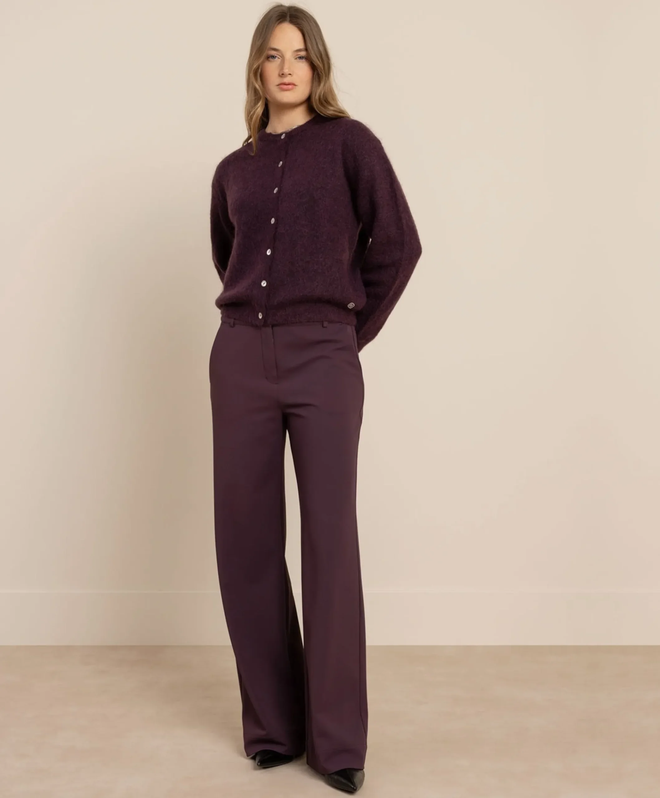 Dames vest bordeaux