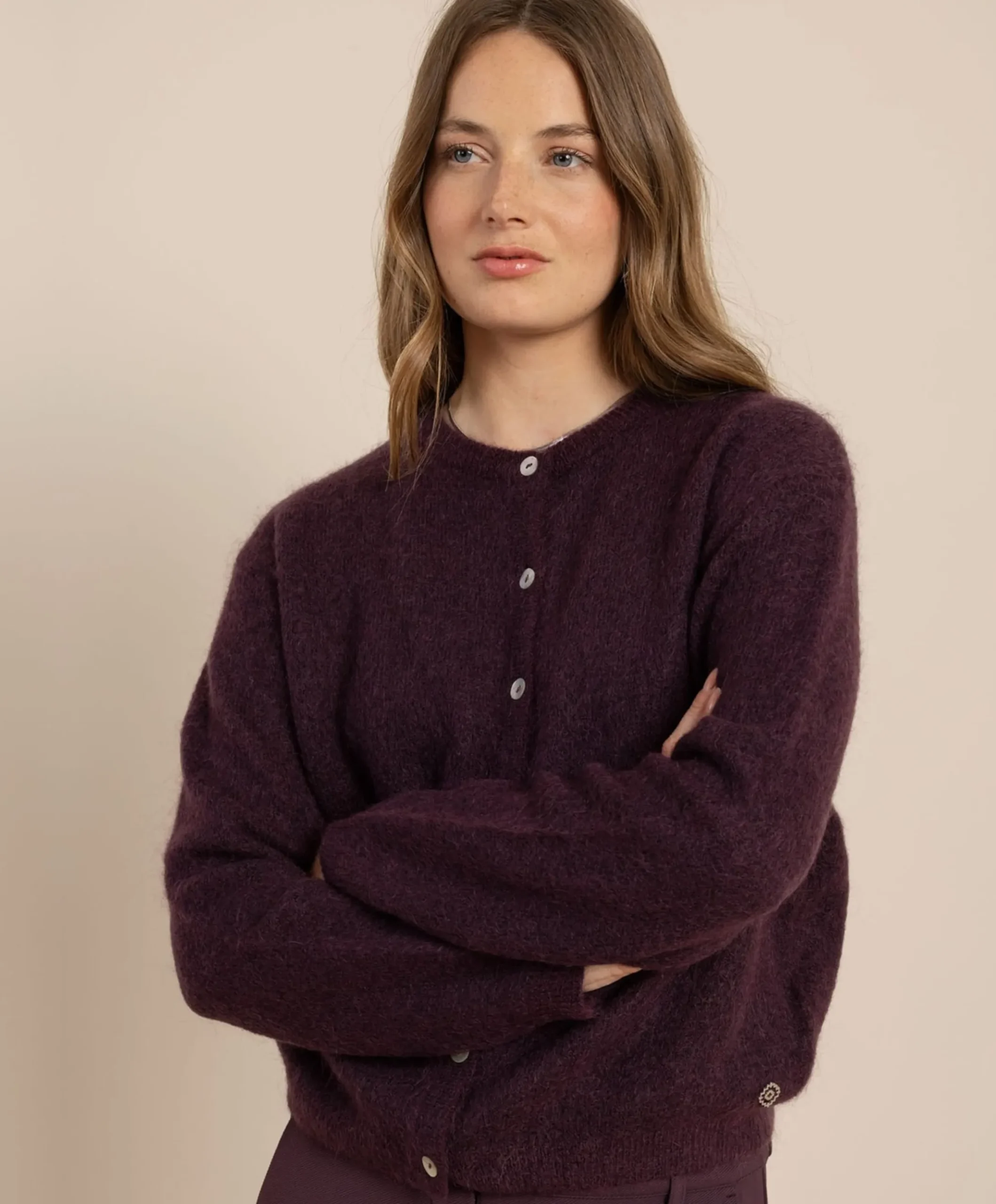 Dames vest bordeaux