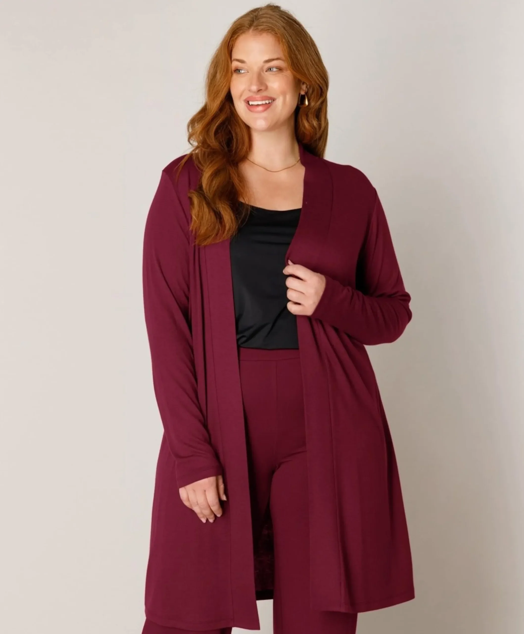 Dames vest bordeaux
