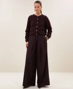 Dames vest bordeaux