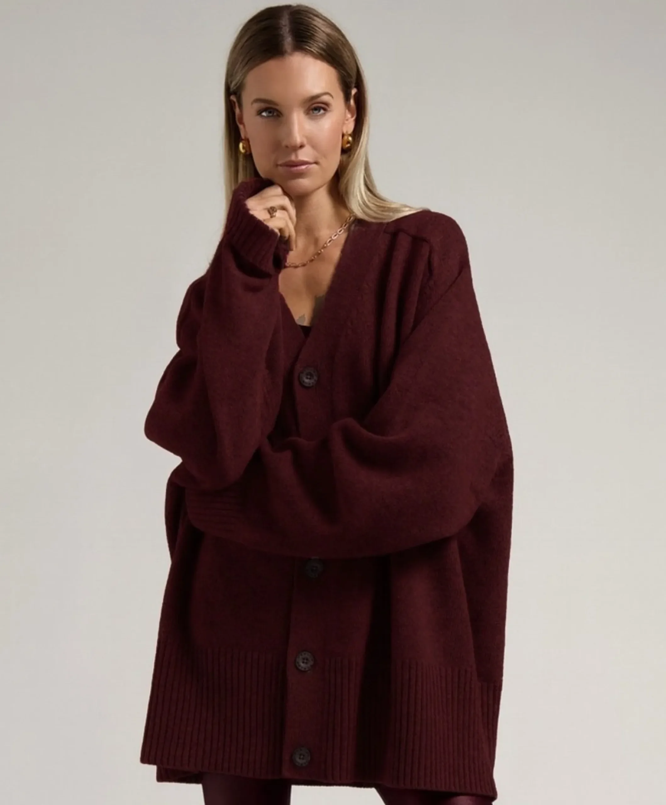 Dames vest bordeaux