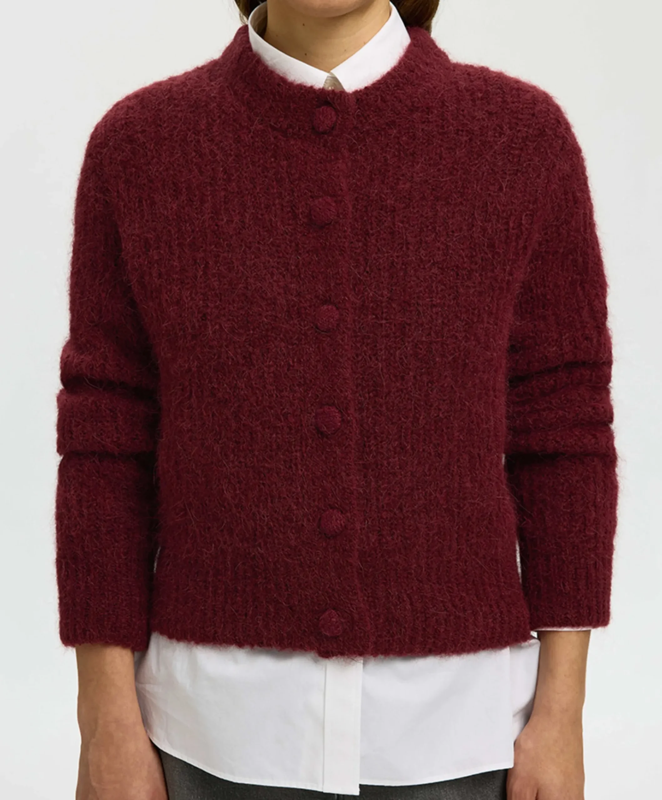 Dames vest bordeaux