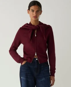 Dames vest bordeaux