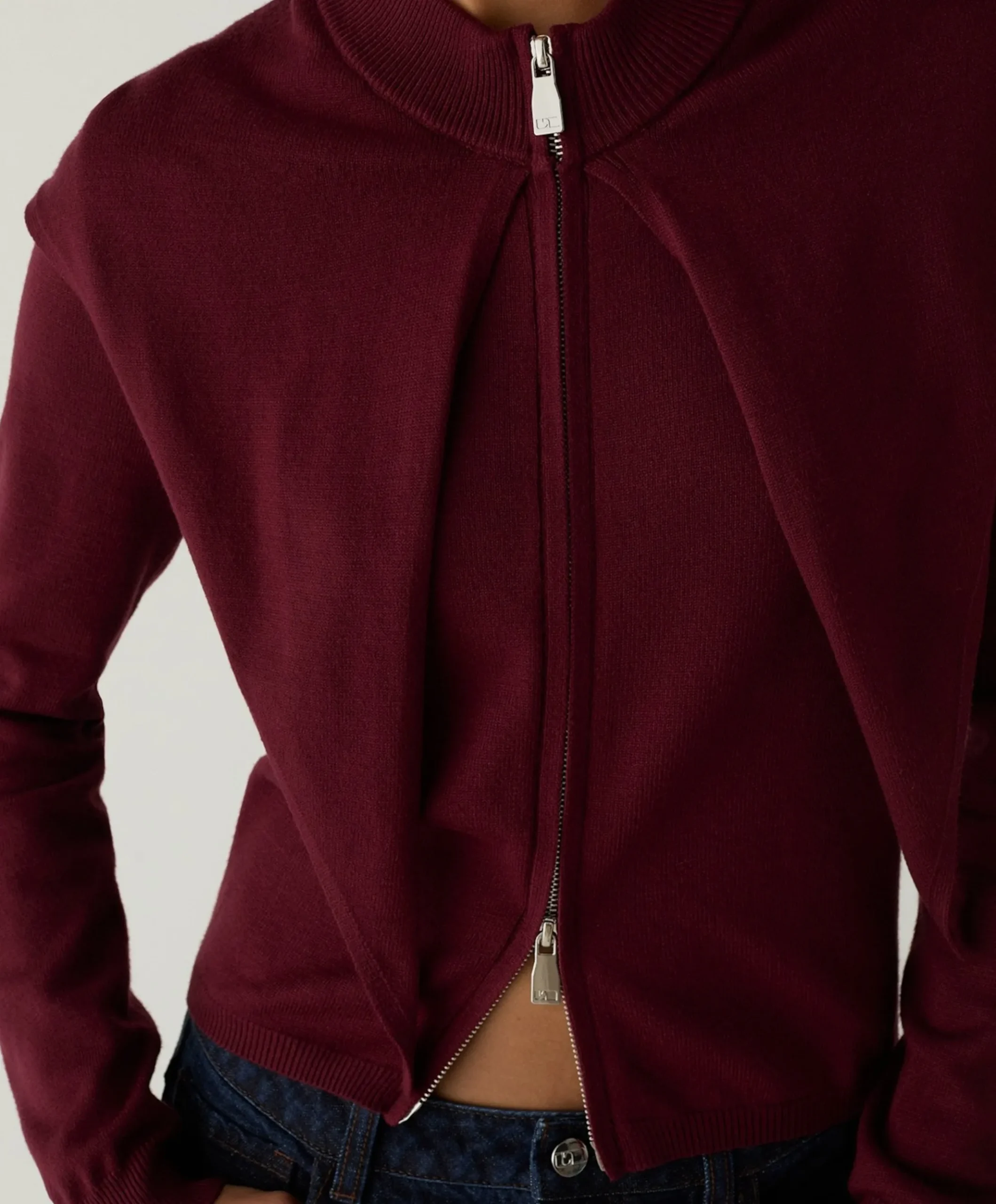 Dames vest bordeaux