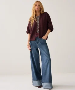 Dames vest bordeaux