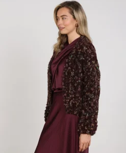 Dames vest bordeaux