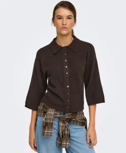 Dames vest bruin
