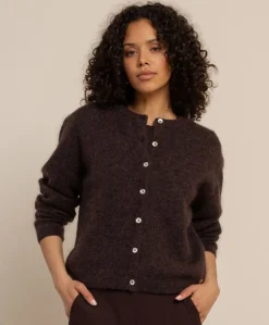 Dames vest bruin