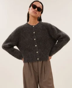 Dames vest bruin