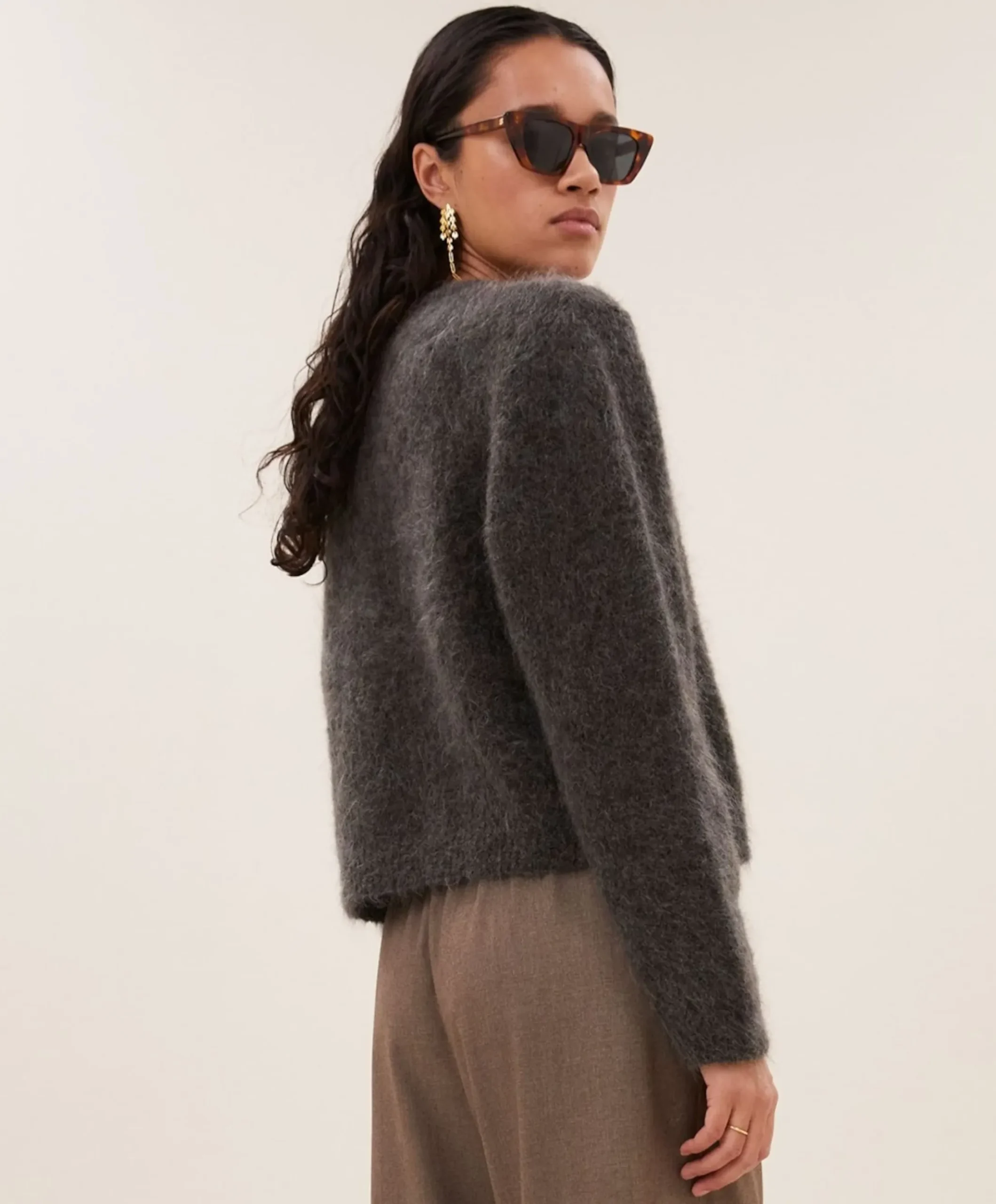 Dames vest bruin