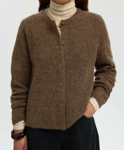 Dames vest bruin