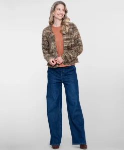 Dames vest bruin