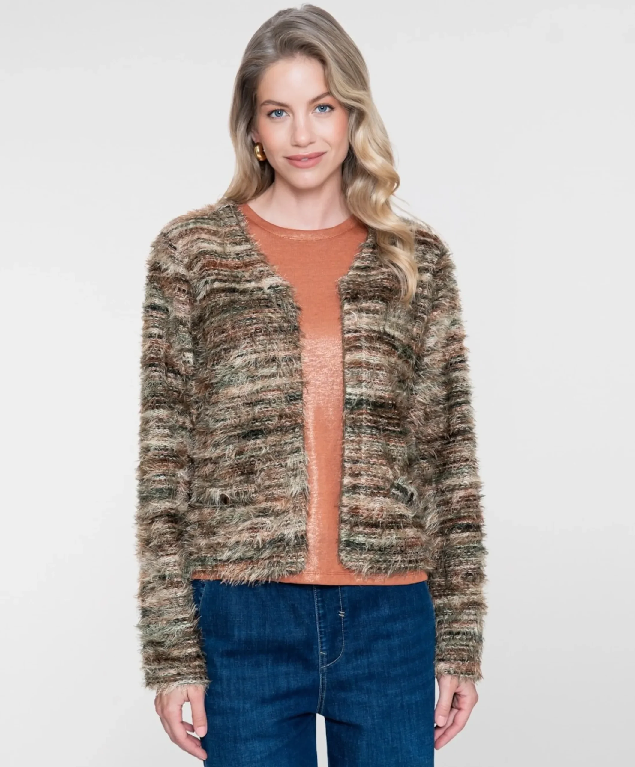 Dames vest bruin