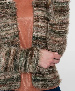 Dames vest bruin