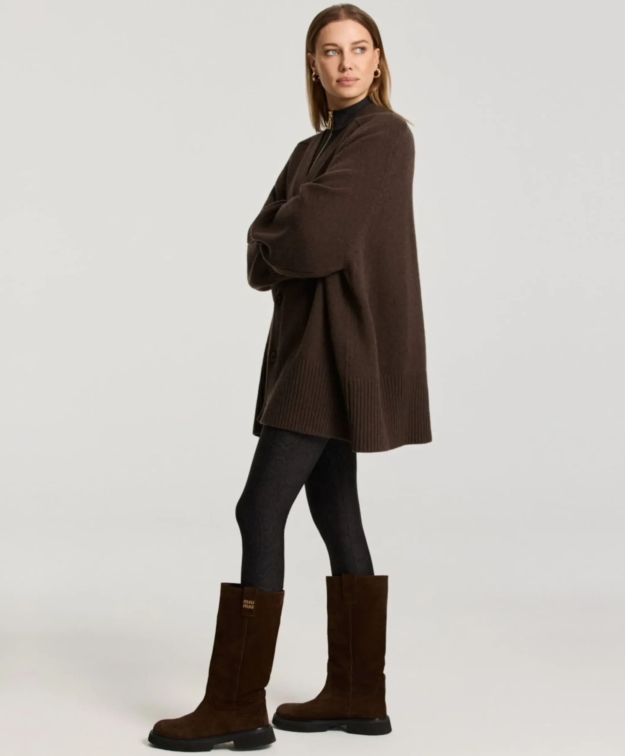 Dames vest bruin