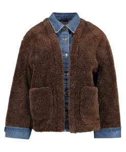 Dames vest bruin