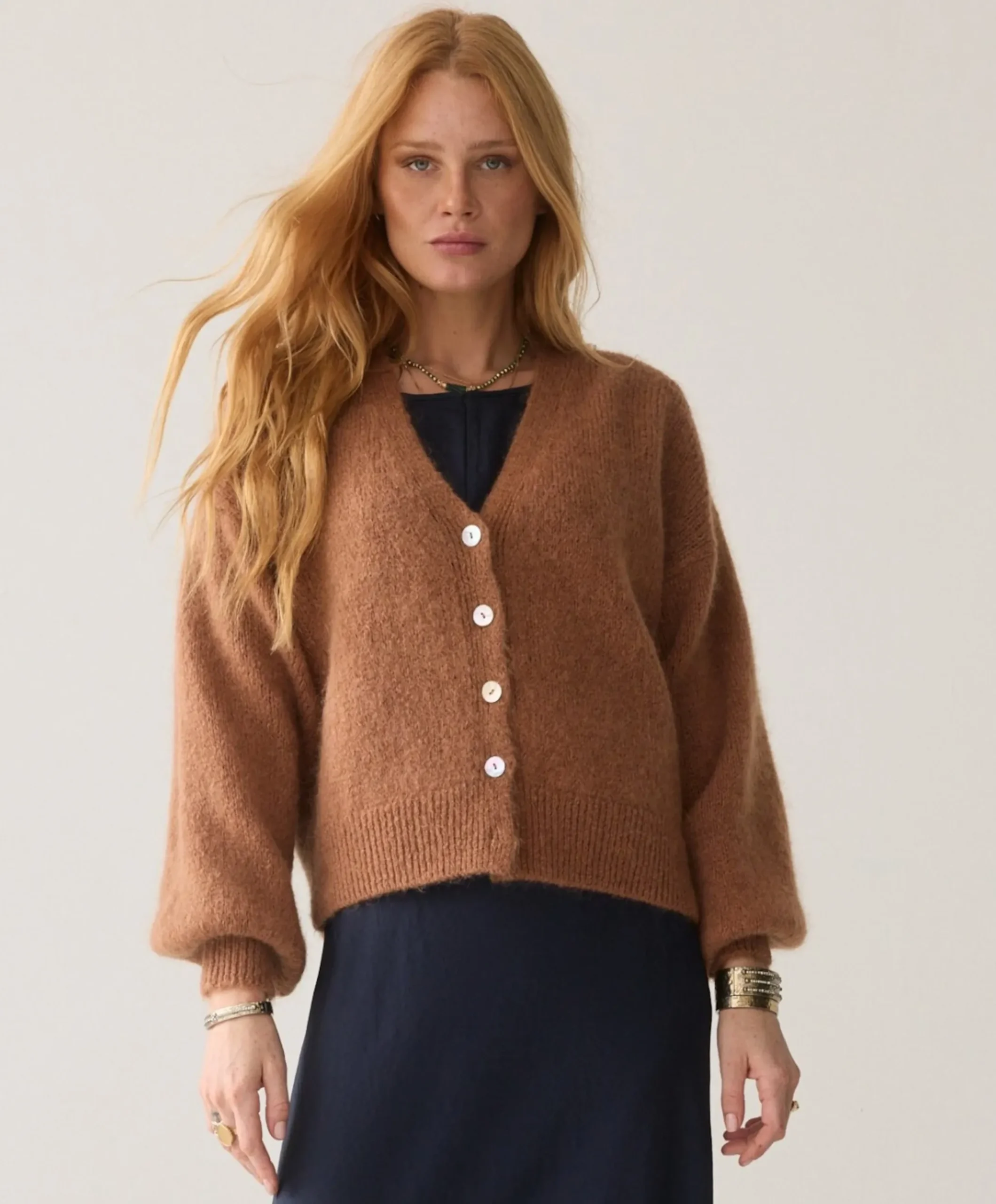 Dames vest bruin