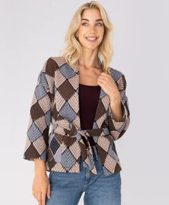 Dames vest bruin