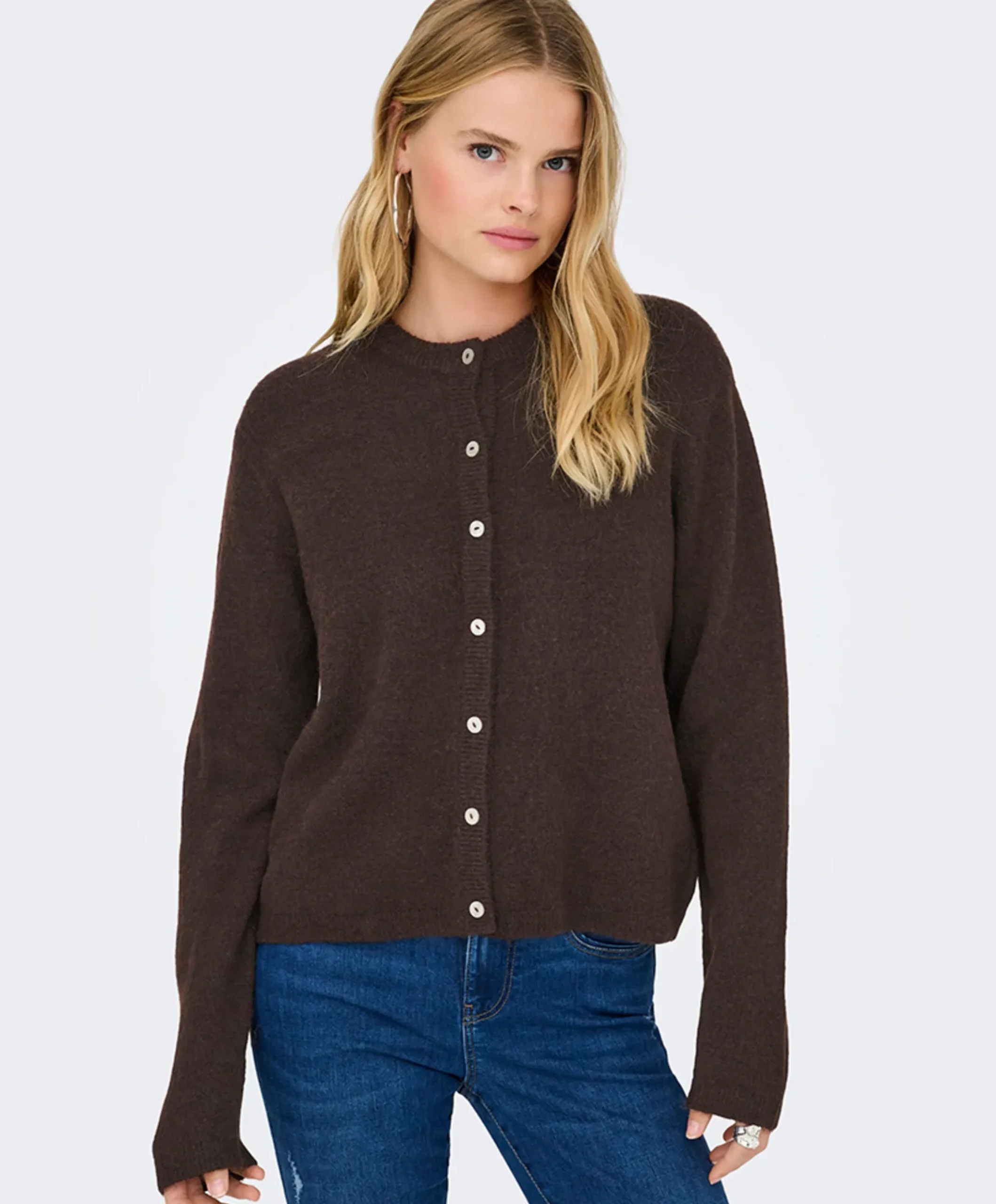 Dames vest bruin