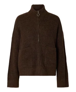 Dames vest bruin