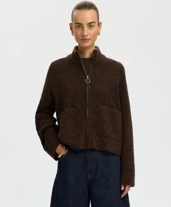 Dames vest bruin