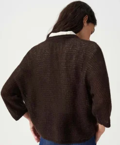 Dames vest bruin