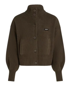 Dames vest bruin