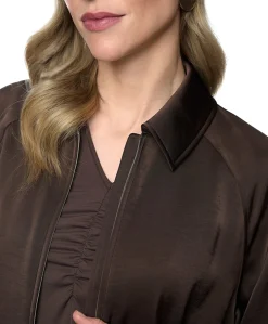 Dames vest bruin