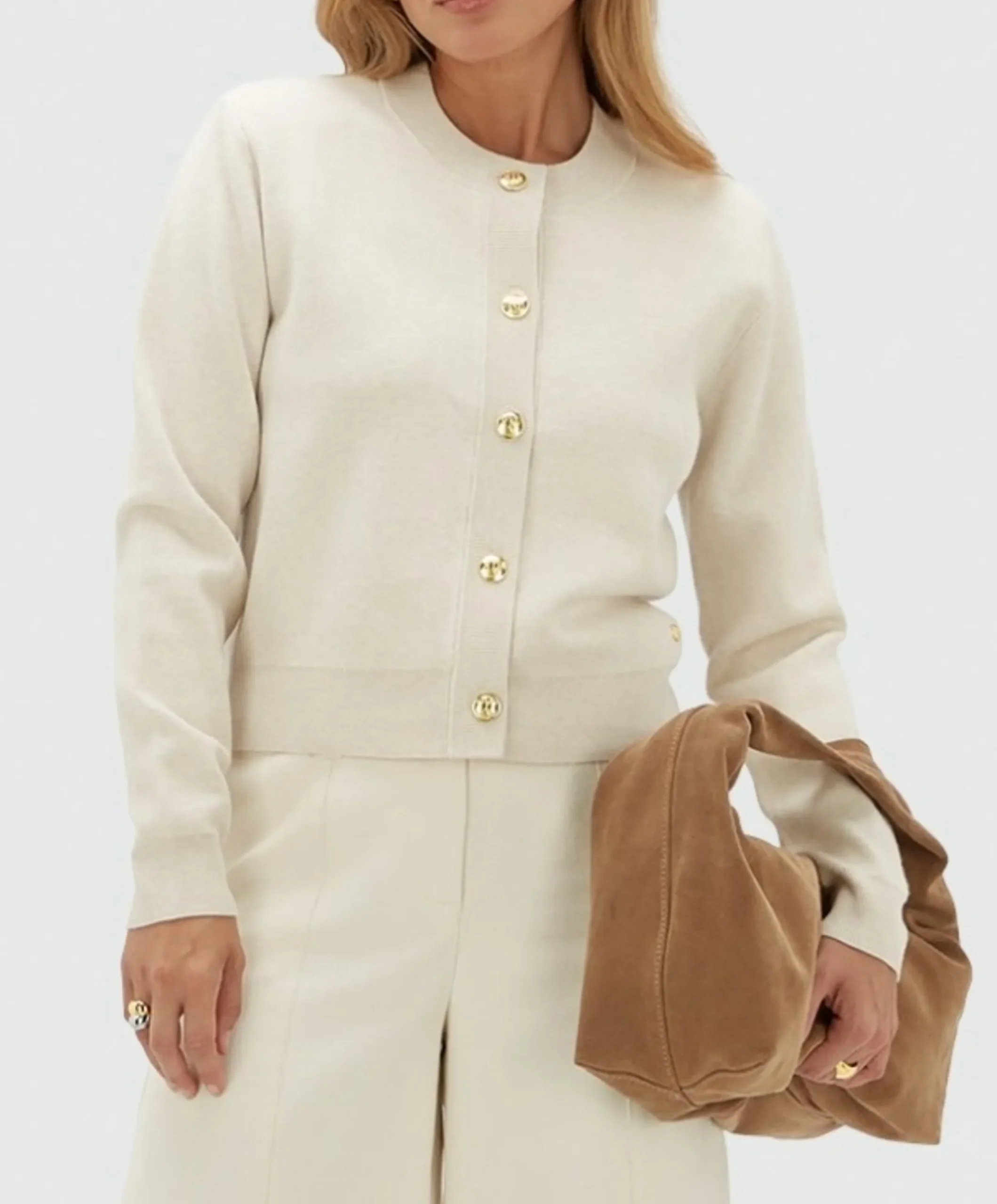 Dames vest ecru