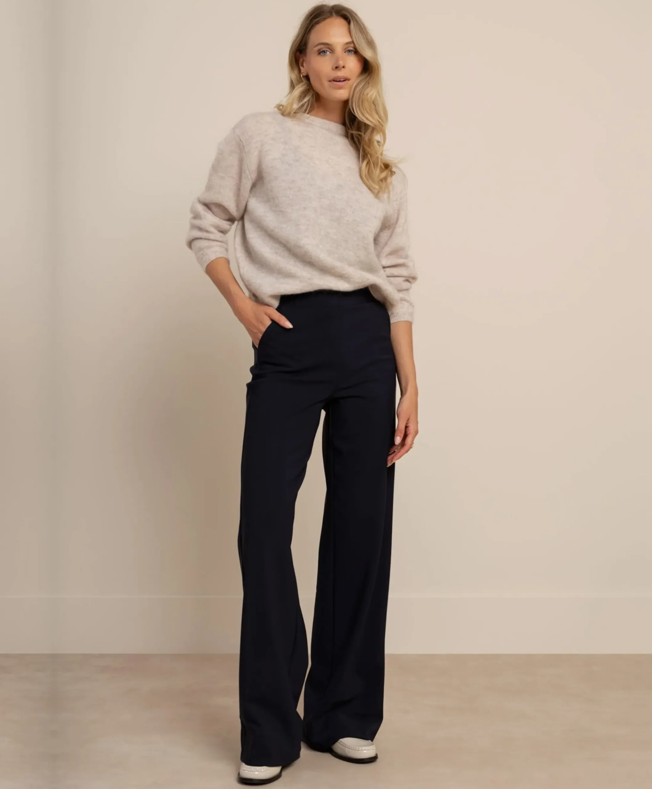 Dames vest ecru