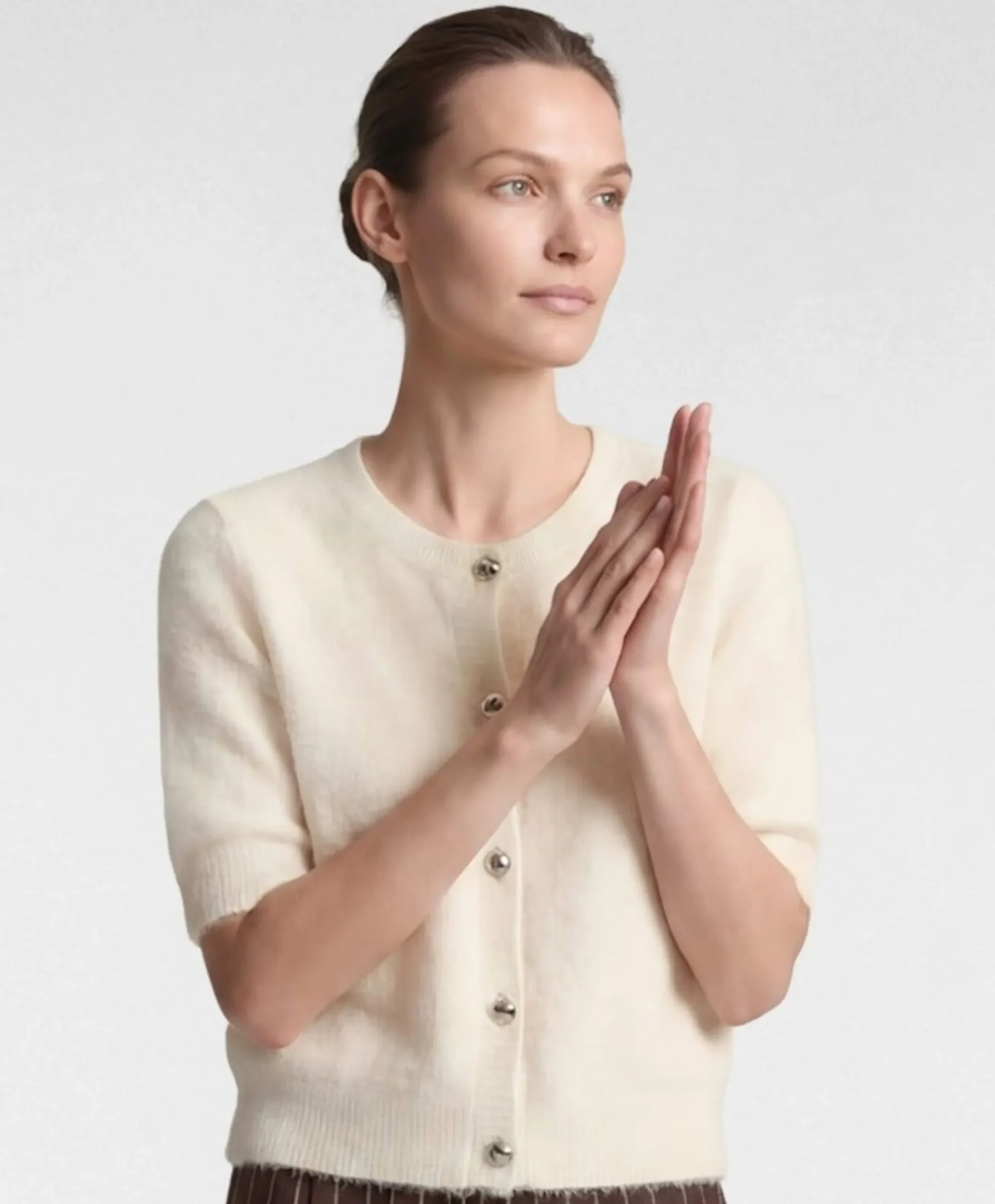 Dames vest ecru