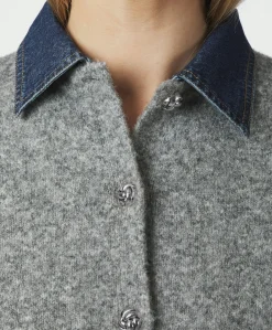 Dames vest grijs