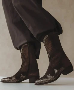 dames westernlaarzen beige