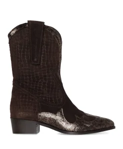 dames westernlaarzen beige