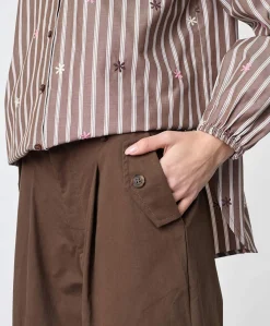 EDITH-PA dames broek bruin