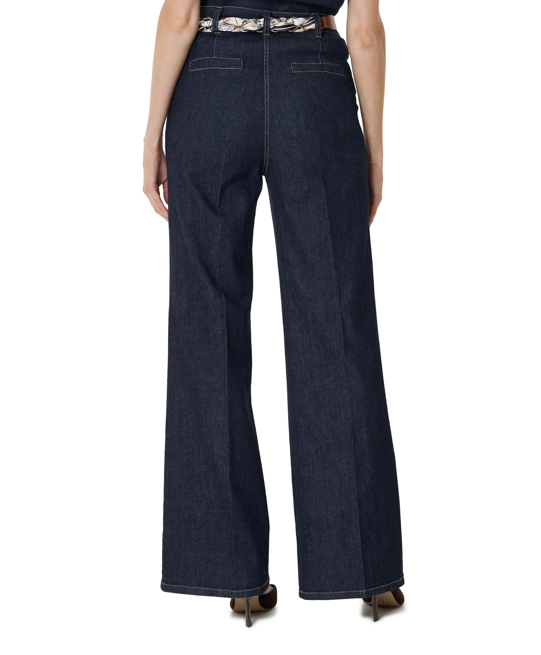 effen-recht dames jeans blauw