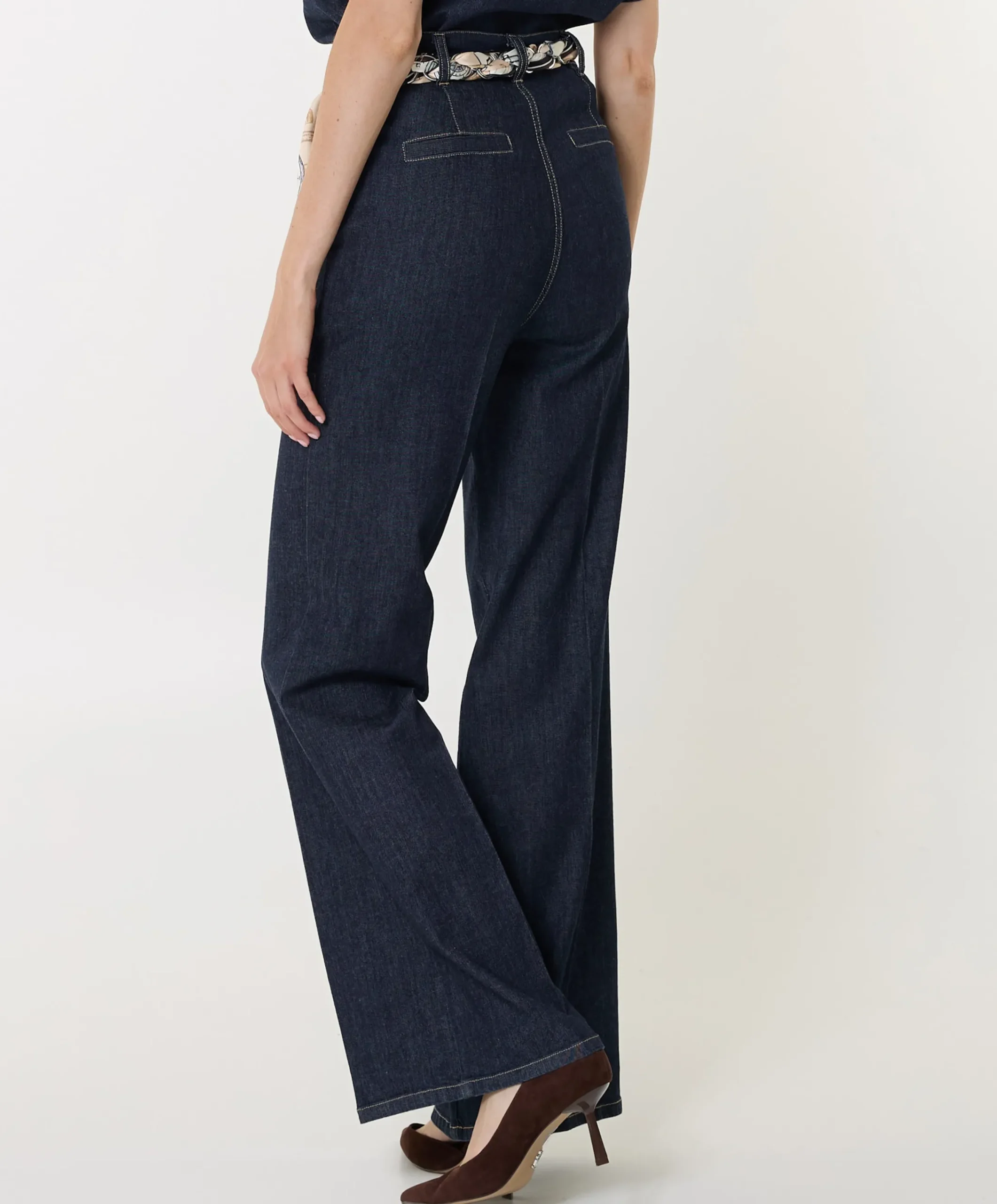 effen-recht dames jeans blauw
