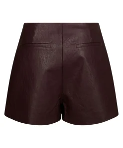 Elayne Faux Leather dames broekrok bordeaux
